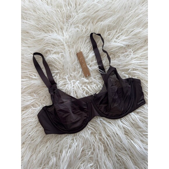 Skims No Show Unlined Demi Bra Espresso Size 36C - Picture 3 of 8